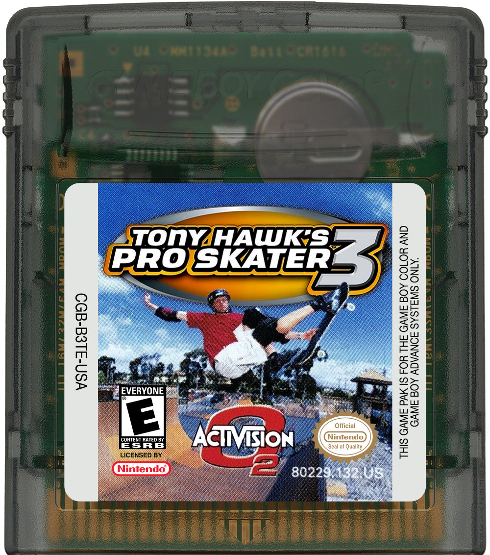 Tony Hawk's Pro Skater 3 Cartridge Label