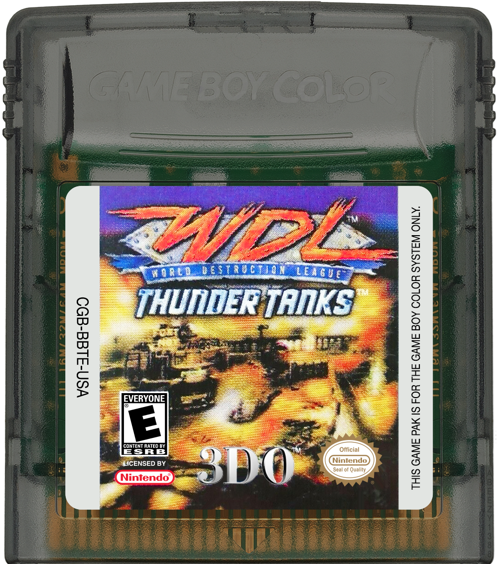 WDL - World Destruction League - Thunder Tanks Cartridge Label