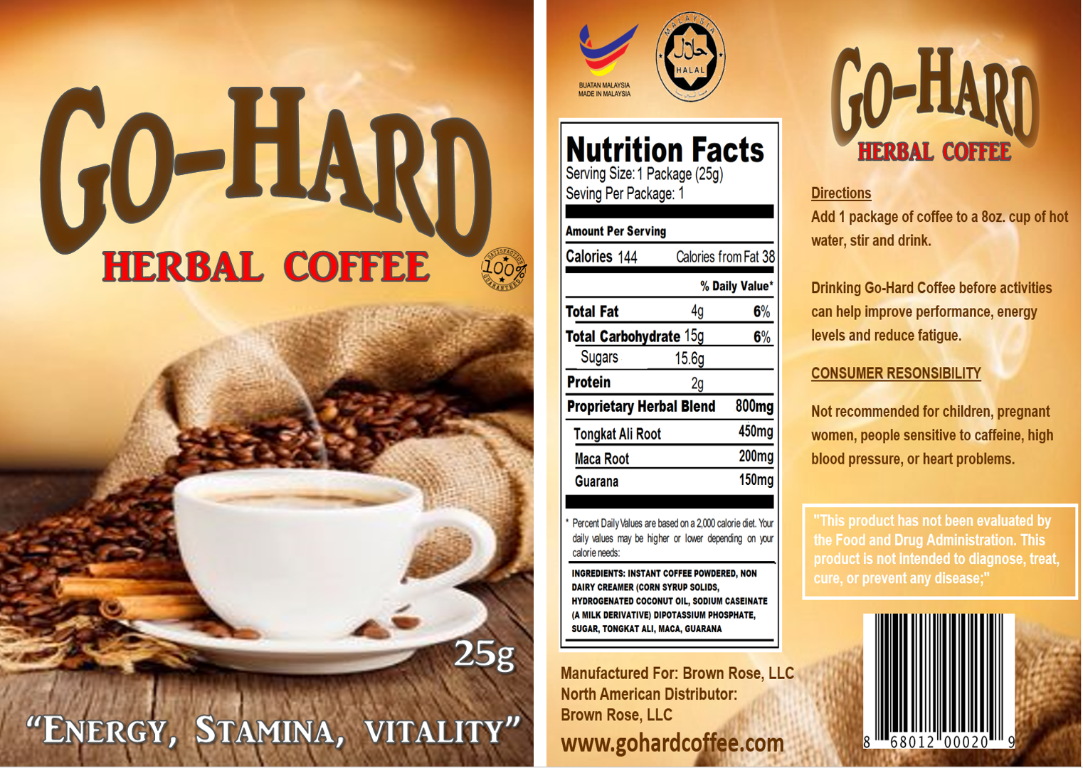 GO-HARD COFFEE 10 PACKS