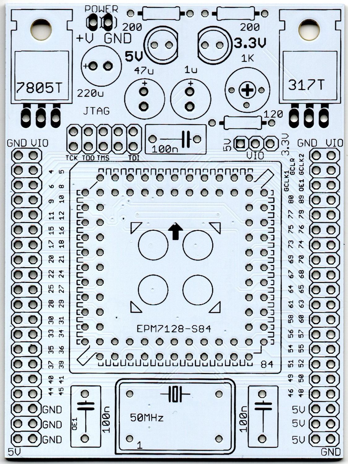 Płytka rozwojowa PCB pod układ Altera EPM7128