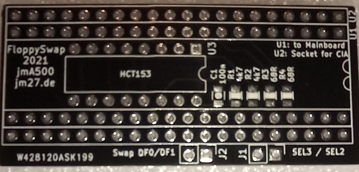 Płytki PCB Amiga floppy drive selector