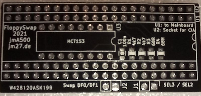 Płytki PCB Amiga floppy drive selector