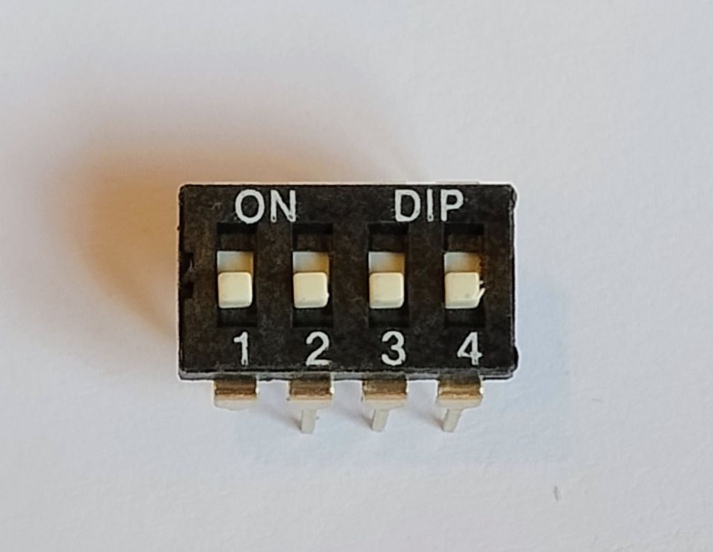 DIP switch 4 pozycyjny, niski, do druku