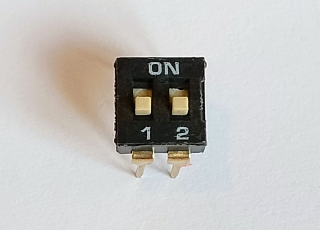 DIP switch 2 pozycyjny, niski, do druku
