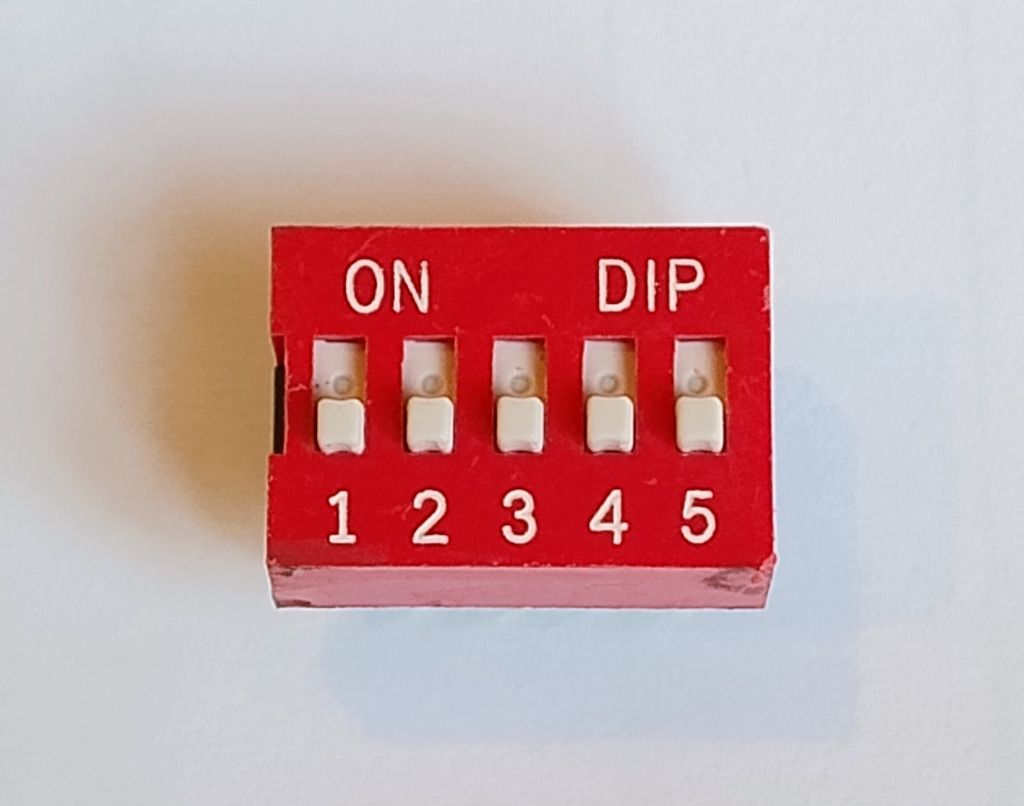 DIP switch 5 pozycyjny, do druku