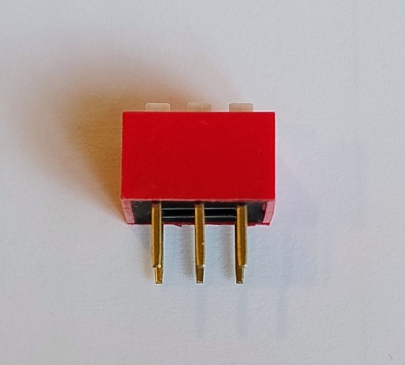DIP switch 3-position, for PCB, red