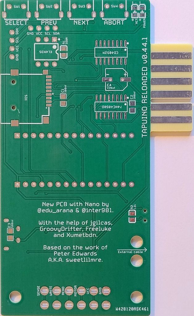 Płytka PCB do projektu Tapuino reloaded do Commodore