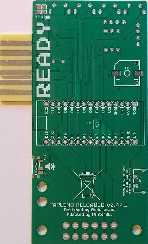 PCB board for the Tapuino reloaded project for Commodore
