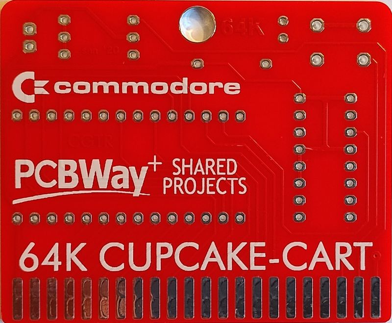 PCB board for Cupcake cartridge for C64