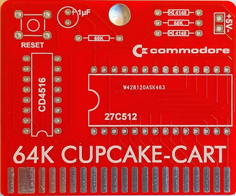 PCB board for Cupcake cartridge for C64