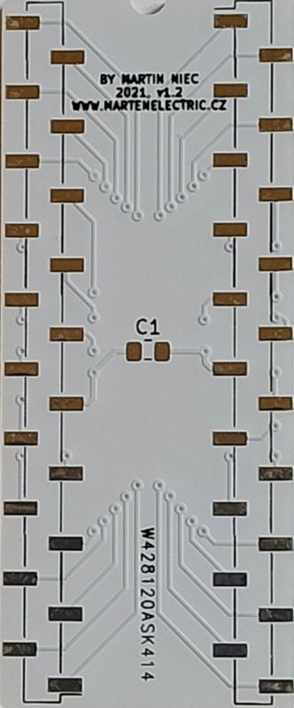 PCB adapter board for Z80 in QFP44 package to DIP 40