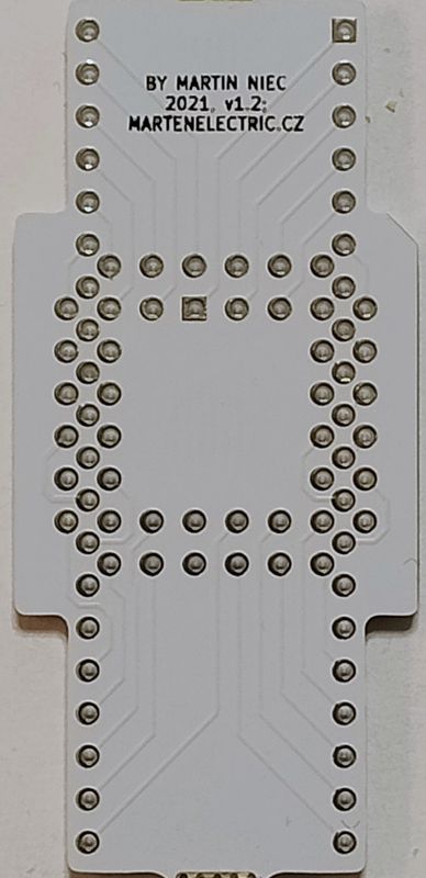 PCB adapter board for Z80 in PLCC44 package to DIP 40