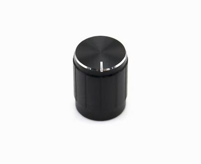 Pokrętło aluminiowe czarne, średnica 13mm, wysokość 17mm