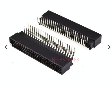 Złącze krawędziowe kątowe, 2x22 pin, rozstaw 2,54mm
