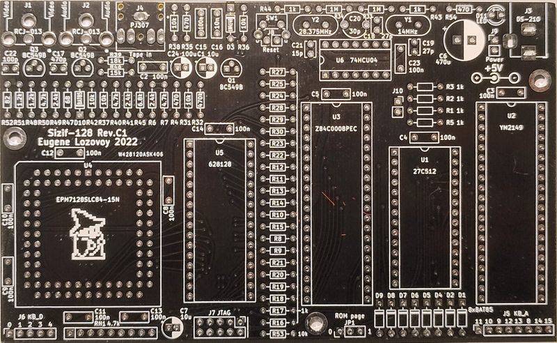 PCB Sizif-128, rev.C1, ZX Spectrum clone