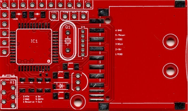 PCB Board SD2IEC for Commodore, mini version