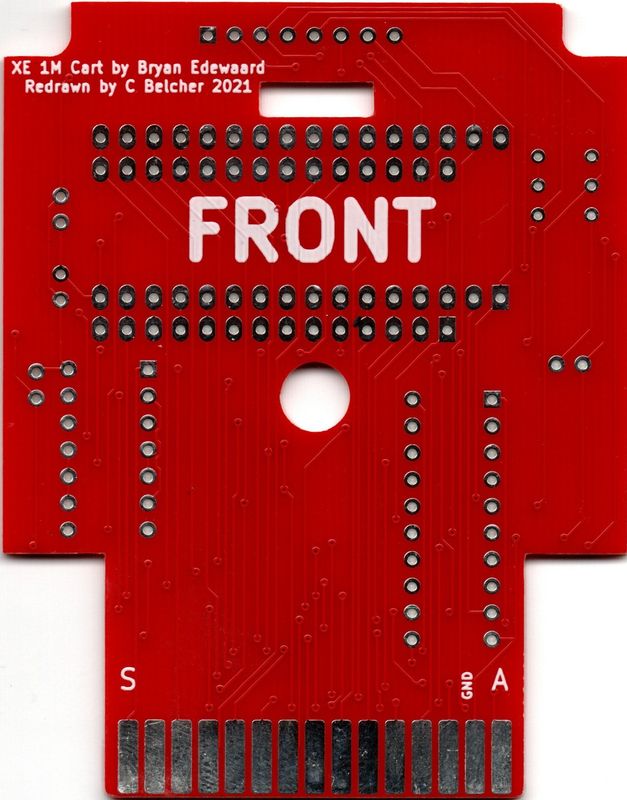 Płytka PCB kartridża SuperCart 1Mb do Atari XE