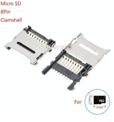 Gniazdo microSD typu clamshell do druku