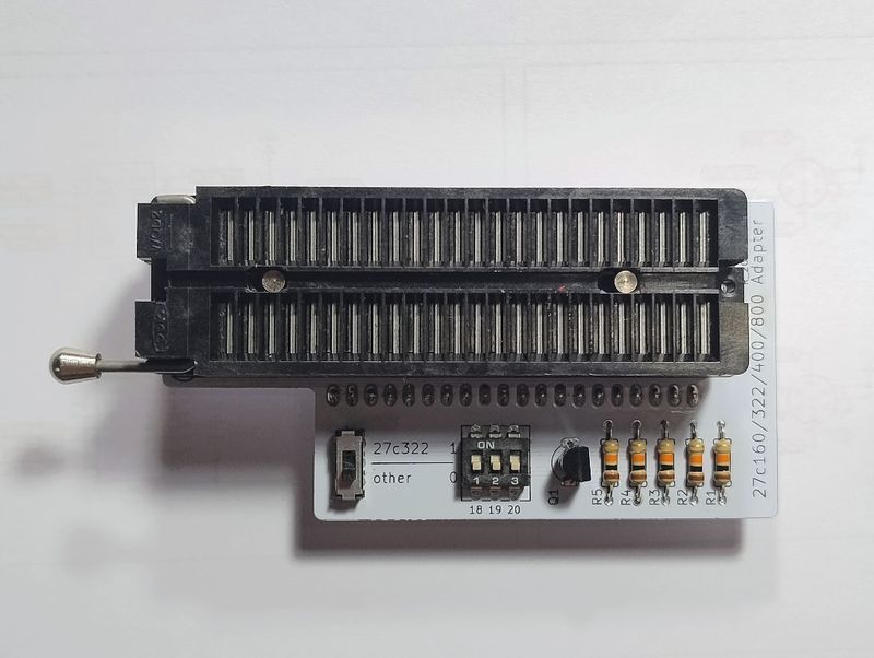 Adapter for TL866 programmer for 27C322/160/800/400.