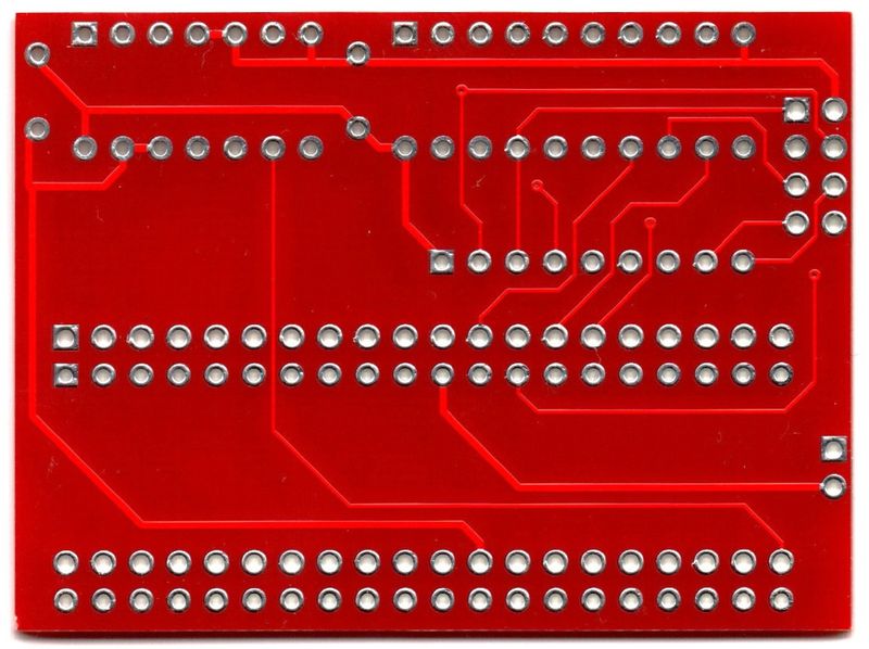 PCB board for the Kempston interface project, for mounting on the ZX Spectrum board