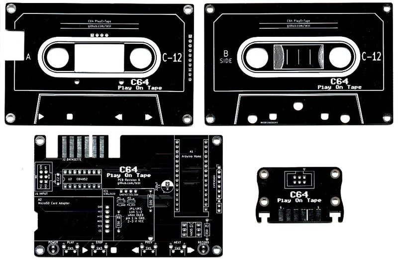 Tapuino Project PCB, Play On Tape for Commodore