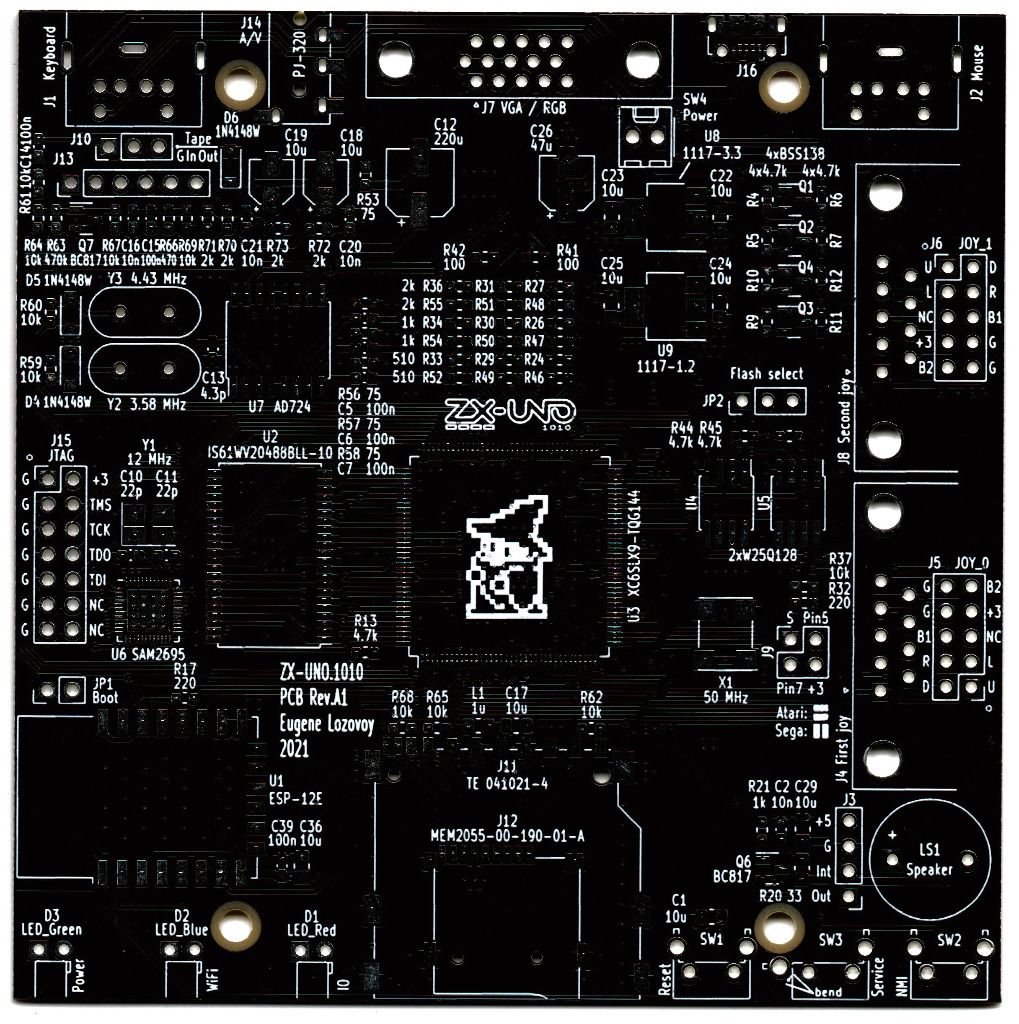 ​Płytka PCB do projektu ZX UNO 1010, klona FPGA ZX Spectrum