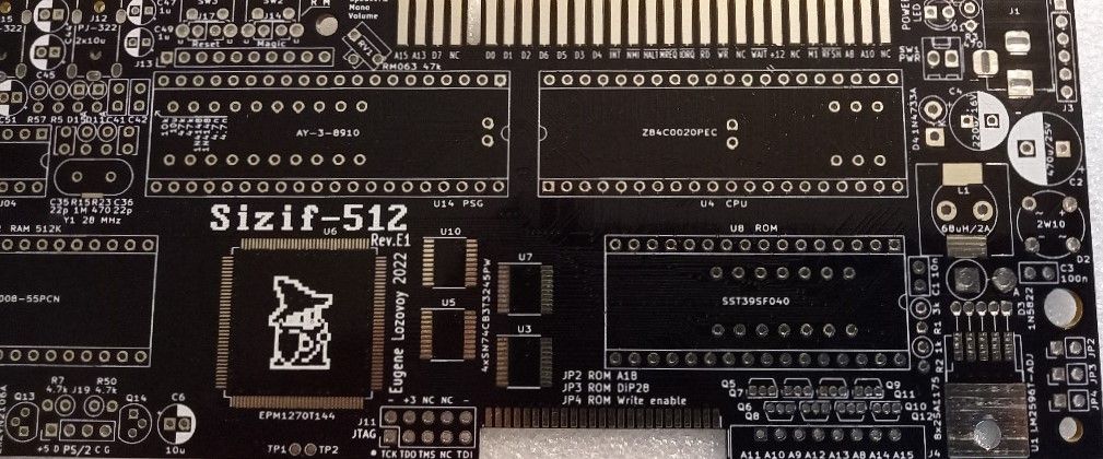 Płyta PCB do projektu ZX Sizif 512, rev. E1