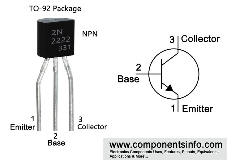 Tranzystor NPN, 2N2222, 10 sztuk