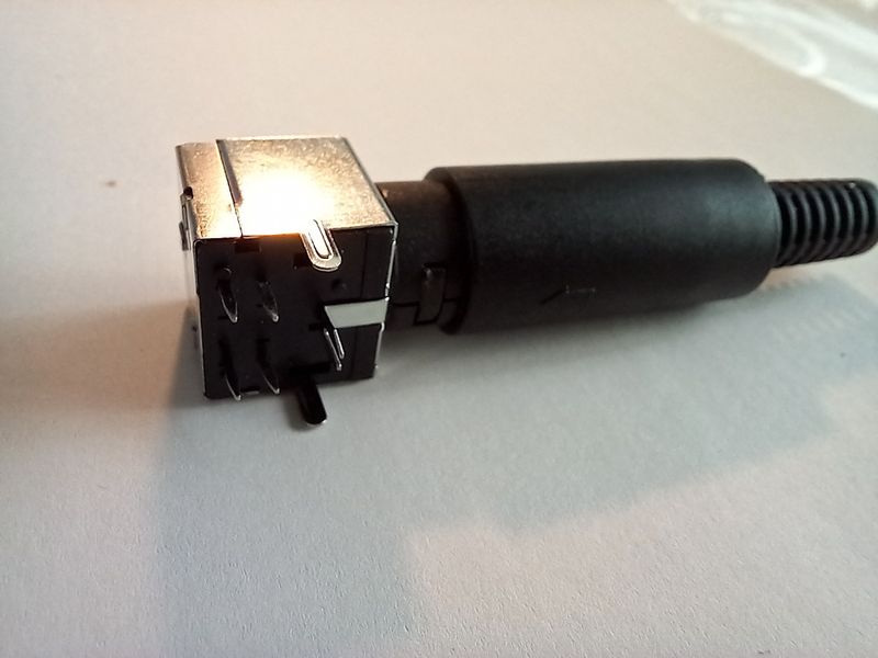 Mini DIN 4-pin plug and socket for PCB, set