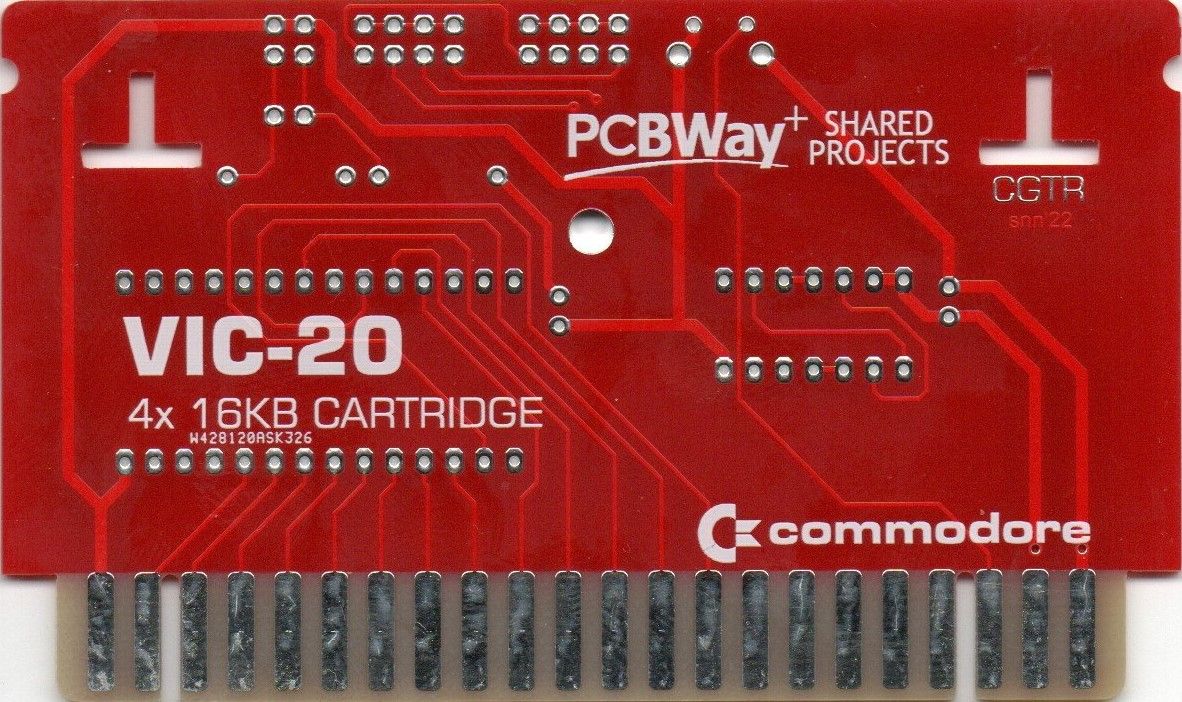 Płytka PCB kartridża 4x16k do Commodore VIC-20