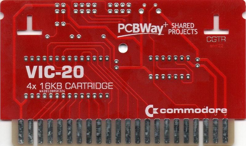 PCB Cartridge Board 4x16k for Commodore VIC-20