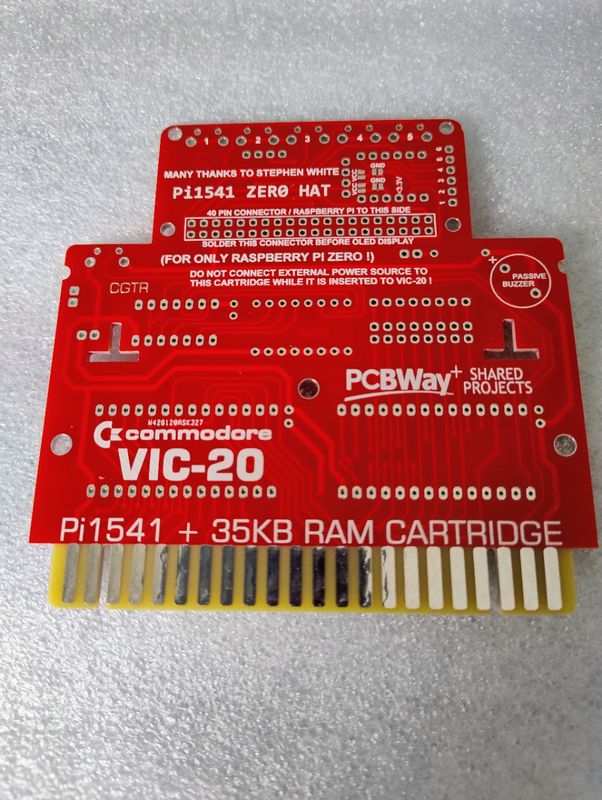 Pi1541 Disk Emulator PCB with 35kB RAM Expansion for Commodore VIC-20
