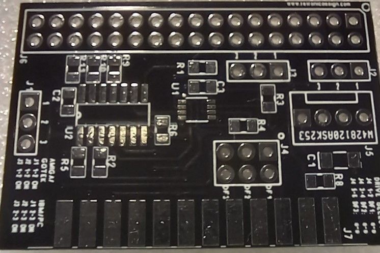 Płytka PCB adaptera zewnętrznego napędu dyskietek do Amigi