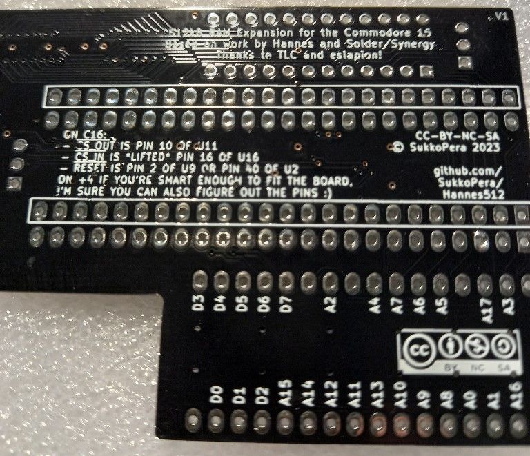 512kB RAM Expansion PCB for C16 and Plus4