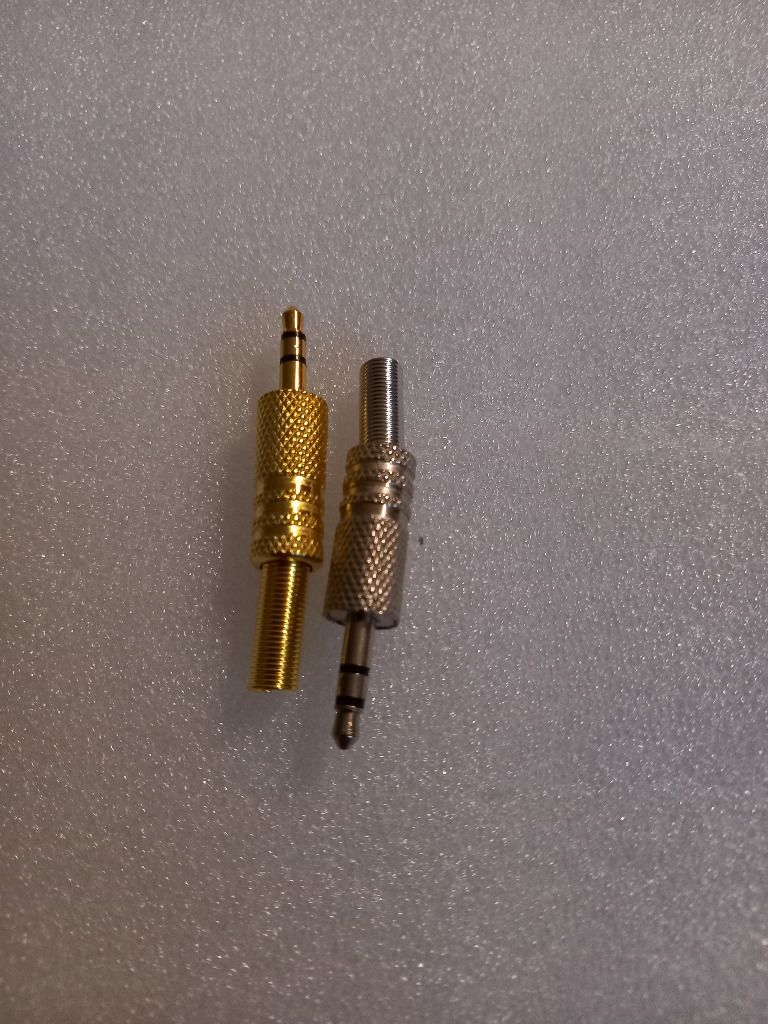 Wtyk Jack 3,5mm, metalowy, srebrny i złoty, do wyboru