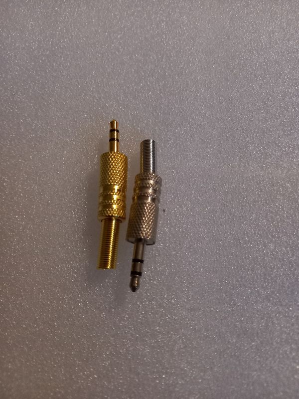 Wtyk Jack 3,5mm, metalowy, srebrny i złoty, do wyboru