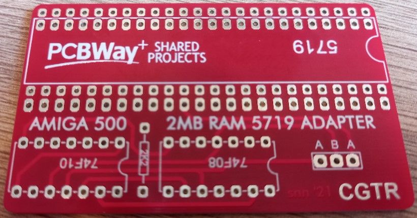 Płytka PCB adaptera GARY do rozszerzenia pamięci RAM 2Mb