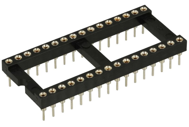 Podstawka precyzyjna DIP 28, raster 2.54mm