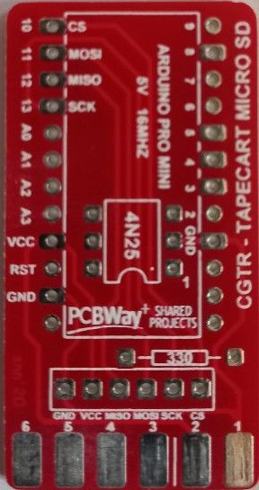 Tapecart micro SD PCB for Commodore