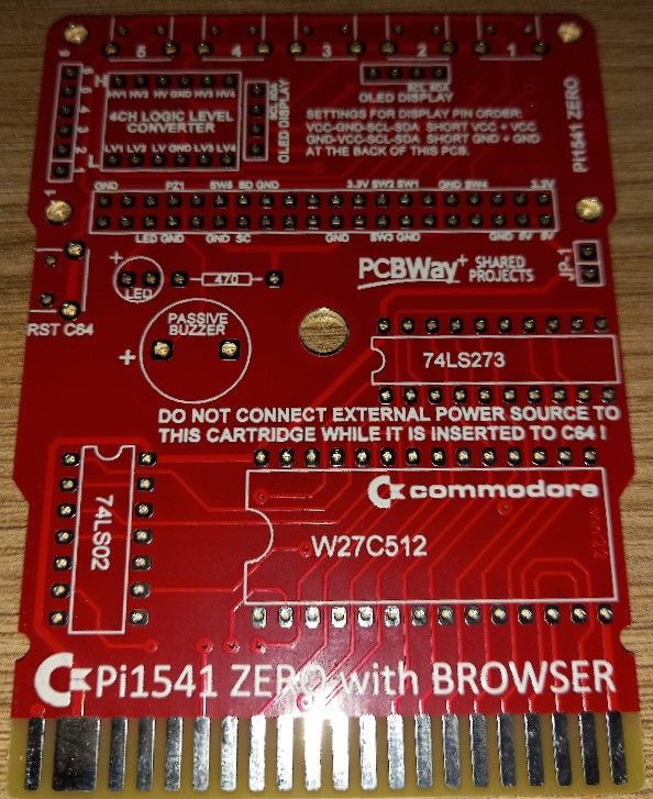 ​Płytka PCB do emulatora Pi1541 z browserem