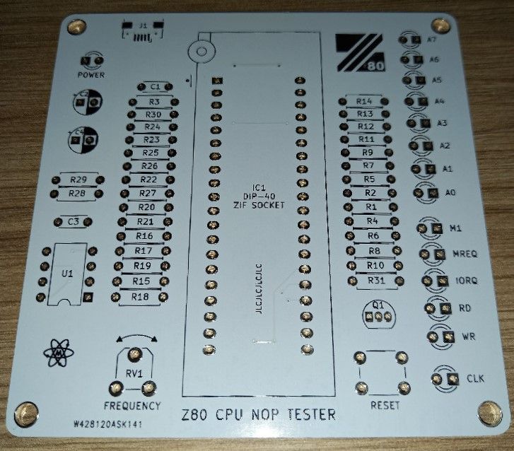 Płytka PCB do NOP testera dla procesora Z80