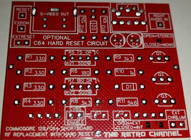 PCB replacement for RF modulator for Commodore