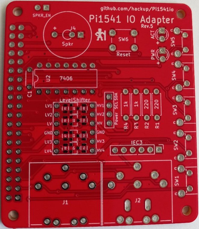 Płytka PCB nakładki Pi1541 na Raspberry