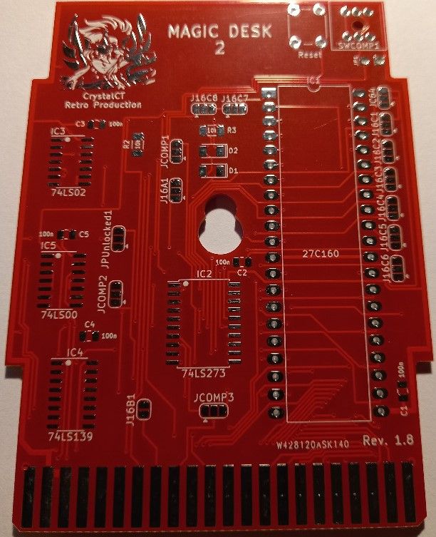 ​Płytka PCB kartridża Magic Desk v2 do Commodore C64
