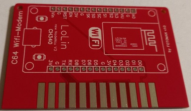 Płytka PCB do projektu modem wifi do Commodore