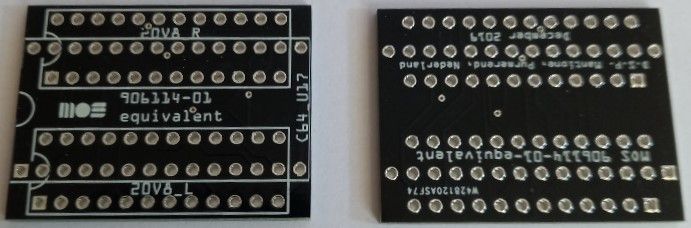 PCB replacement board for PLA for Commodore, red PCB