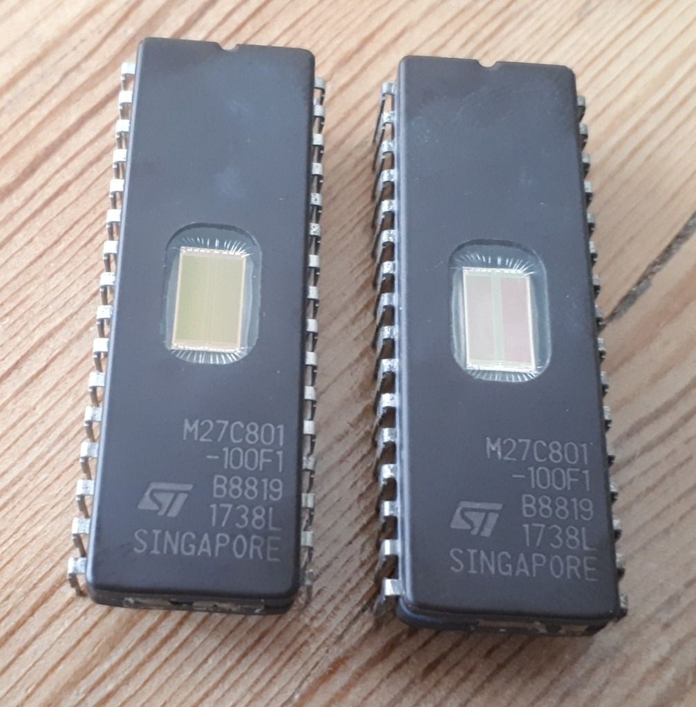 Pamięć EPROM M27C801, organizacja 1Mb x 8