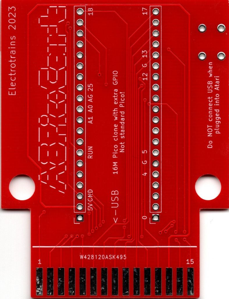 Płytka PCB kartridża A8PicoCart do Atari XL/XE