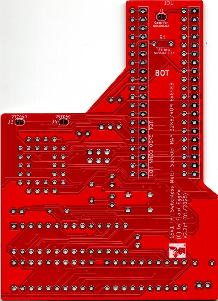 Płytka PCB Switchless 8x Multi-Speeder 32KB RAM dla stacji 1541 Commodore