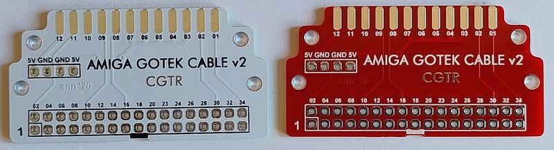Płytka PCB interfejsu DB23 - IDC 34 do Gotek Amiga